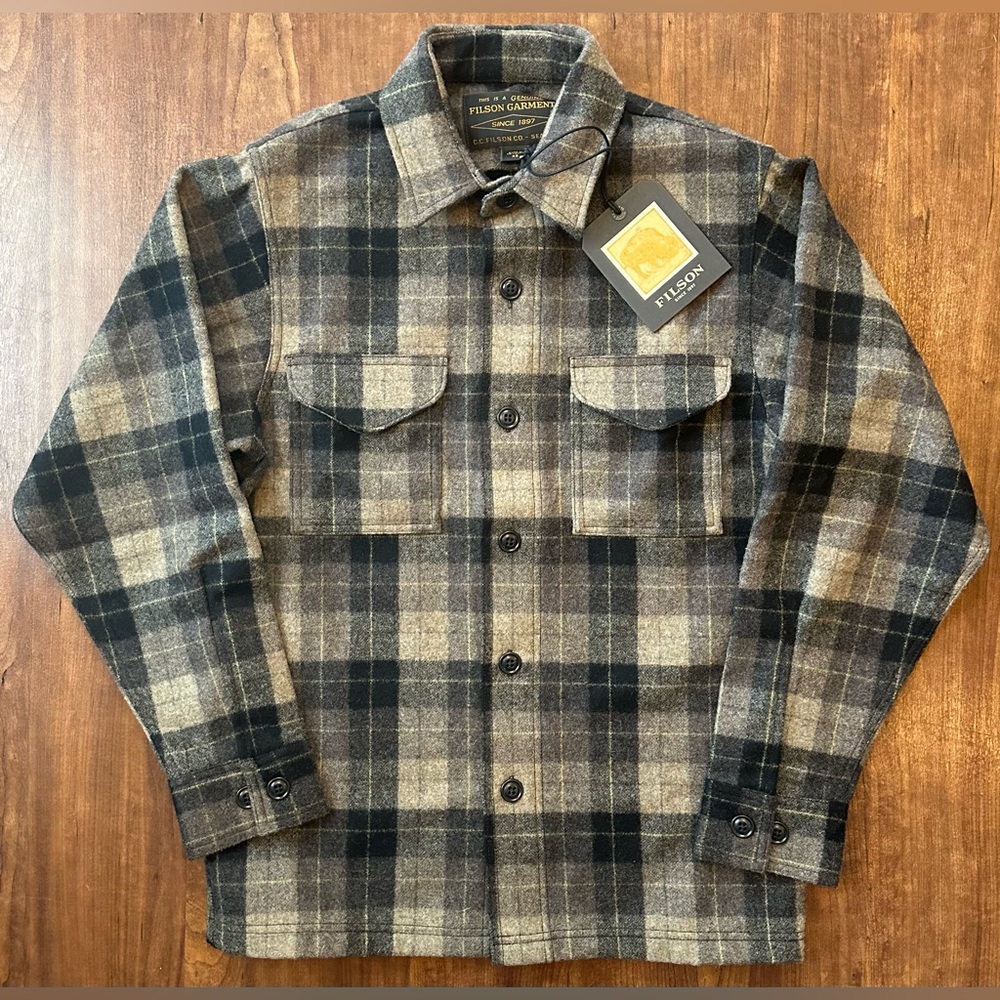 Filson Wool Jac-Shirt Oat Brown Heather XS NWT